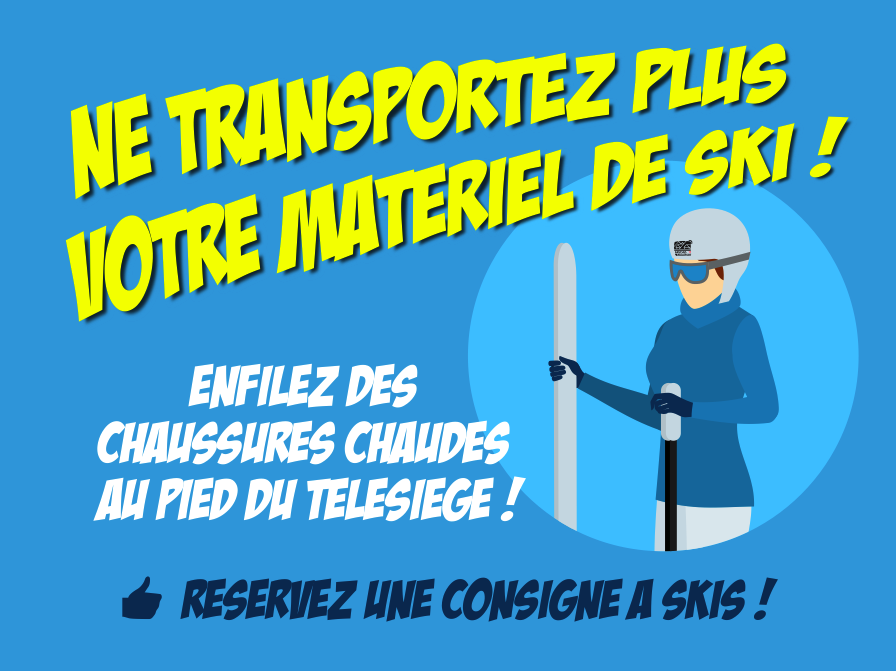 panneau des consignes à ski