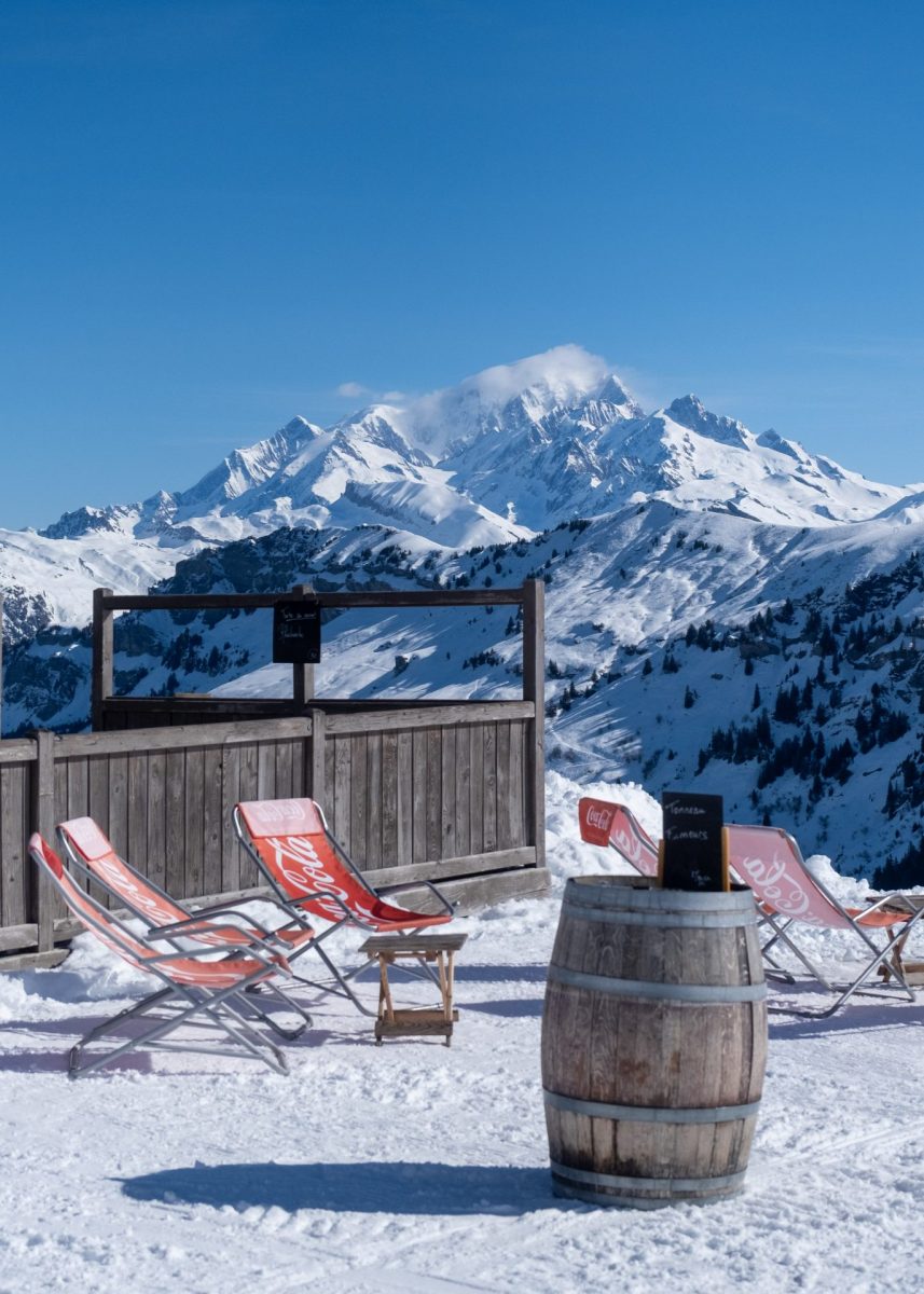 Terrasse de l'Alpage, avec vue sur le Mont Blanc
