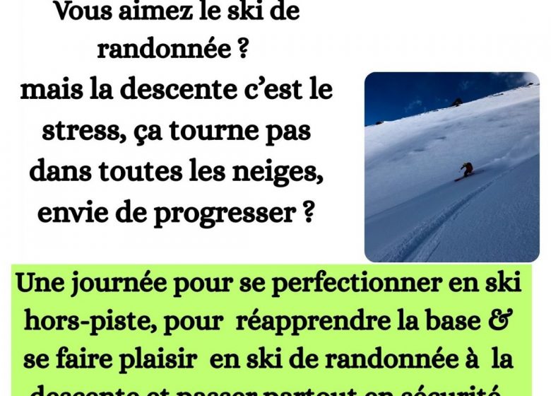 Perfectionnement descente ski de randonnée (toute neige)