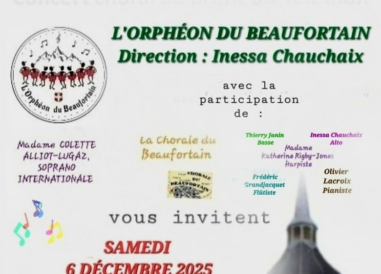 Concert choral au profit du Téléthon avec l’Orphéon du Beaufortain