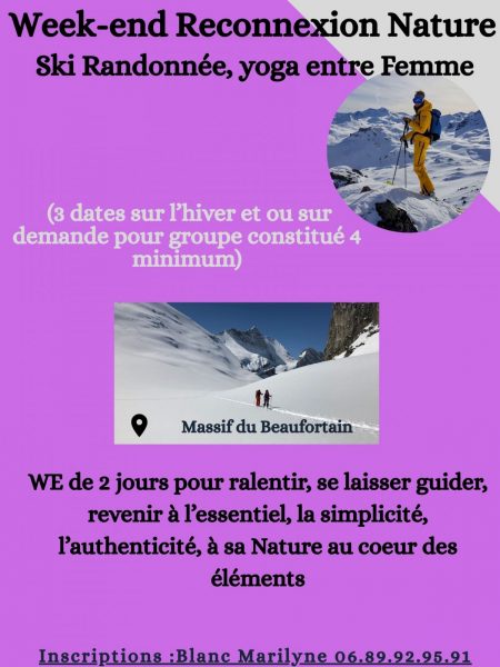 Week-end reconnexion nature – ski de randonnée – yoga entre femmes