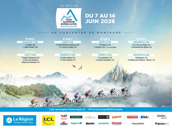 Départ de l&rsquo;étape 8 du Tour Auvergne-Rhône-Alpes 2026