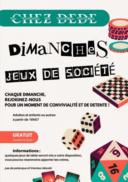 Jeux de société chez Dédé